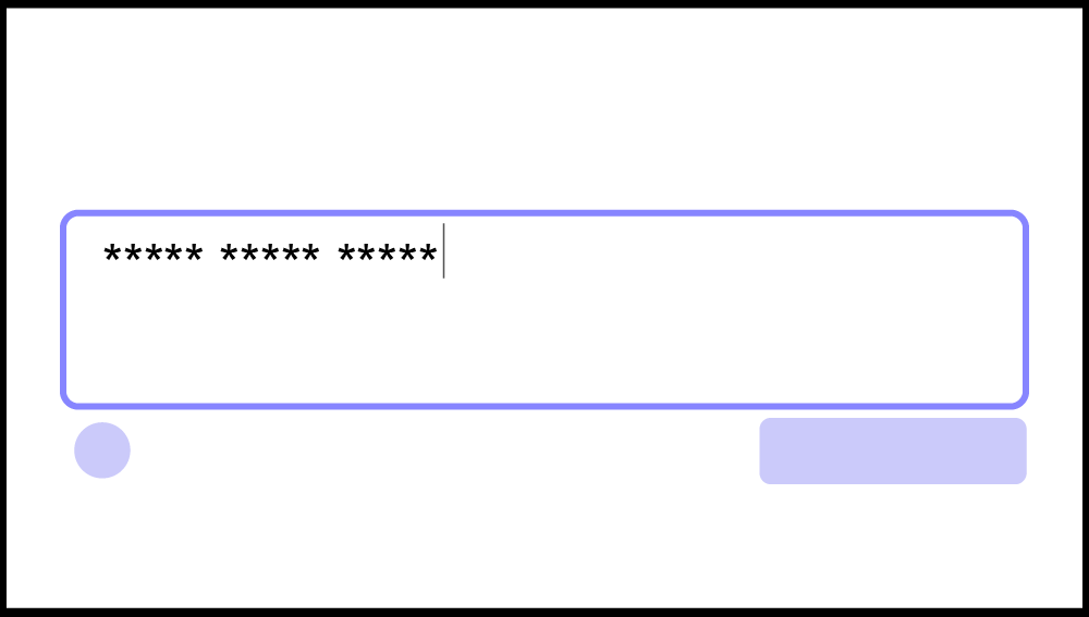 The glyphs can be replaced to style passwords.