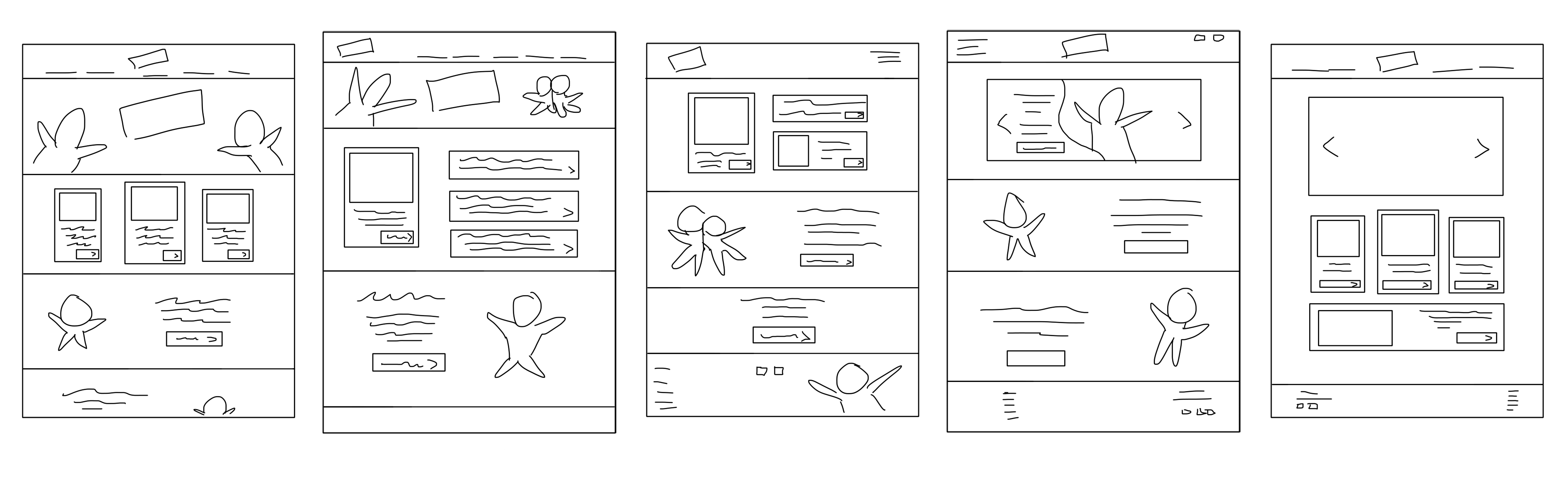 Various design thumbnails for Comfort Kids website