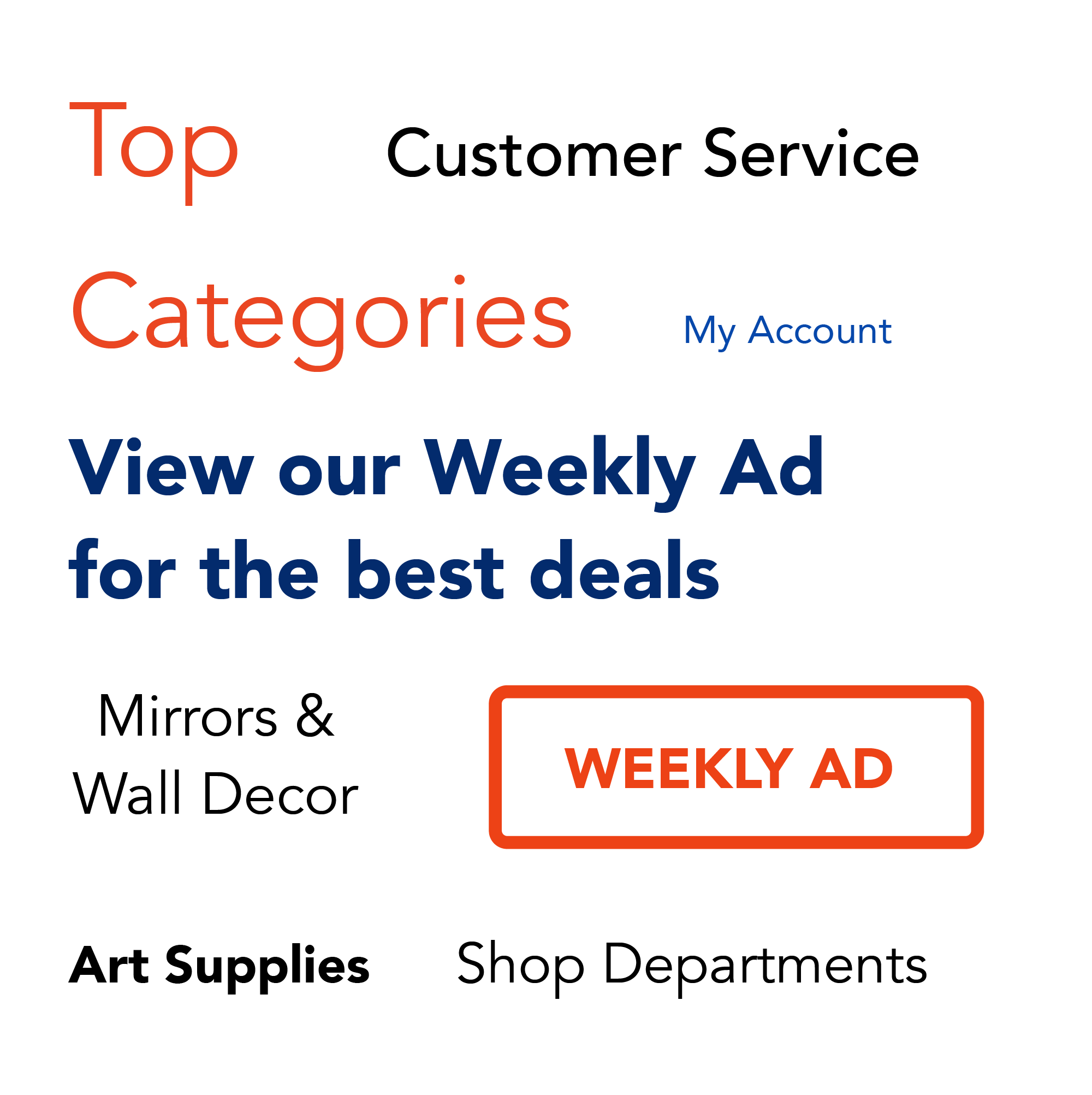 Avenir with different colors, sizes and weights, shows how much variety one font can make.